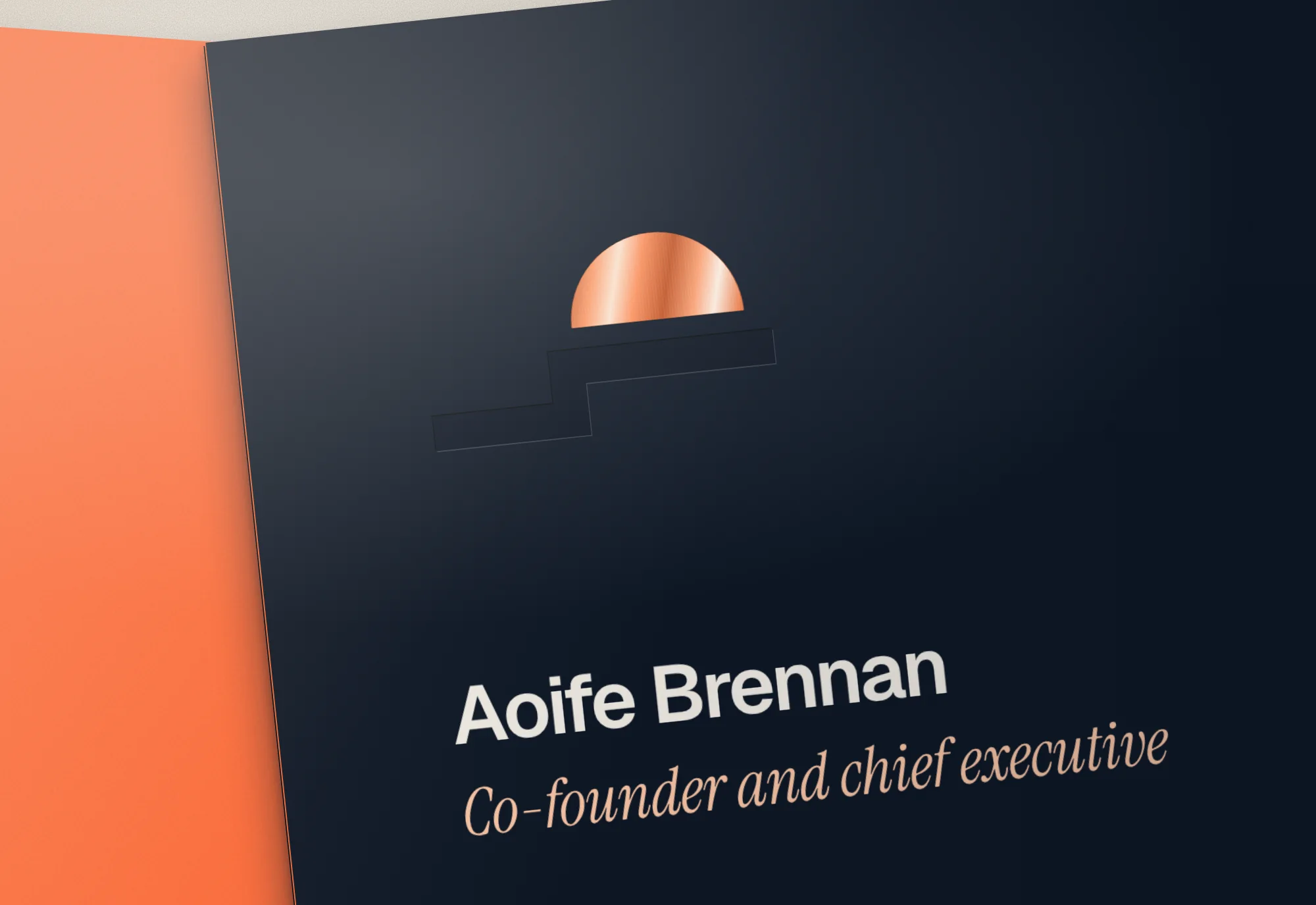 Forelight: Stationery · business card, Dawn foil and blind deboss, at 220%